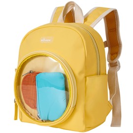 [Sunveno] Kids Rucksack, Simple Kindergarten Rucksack, Backbone Support Ultralight Rucksack for Kids, School Backpack for Girls 2-8 Years Old with Hobby Coin Purse, Kiiro