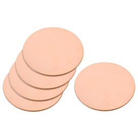 QUARKZMAN Pack of 5 Copper Sheet Round 15 mm Diameter 2 mm Thickness Pure T2 Copper Plate Metal Sheet Copper Round Plate for Crafts Electrical Repairs Circuit Board Printing Maintenance