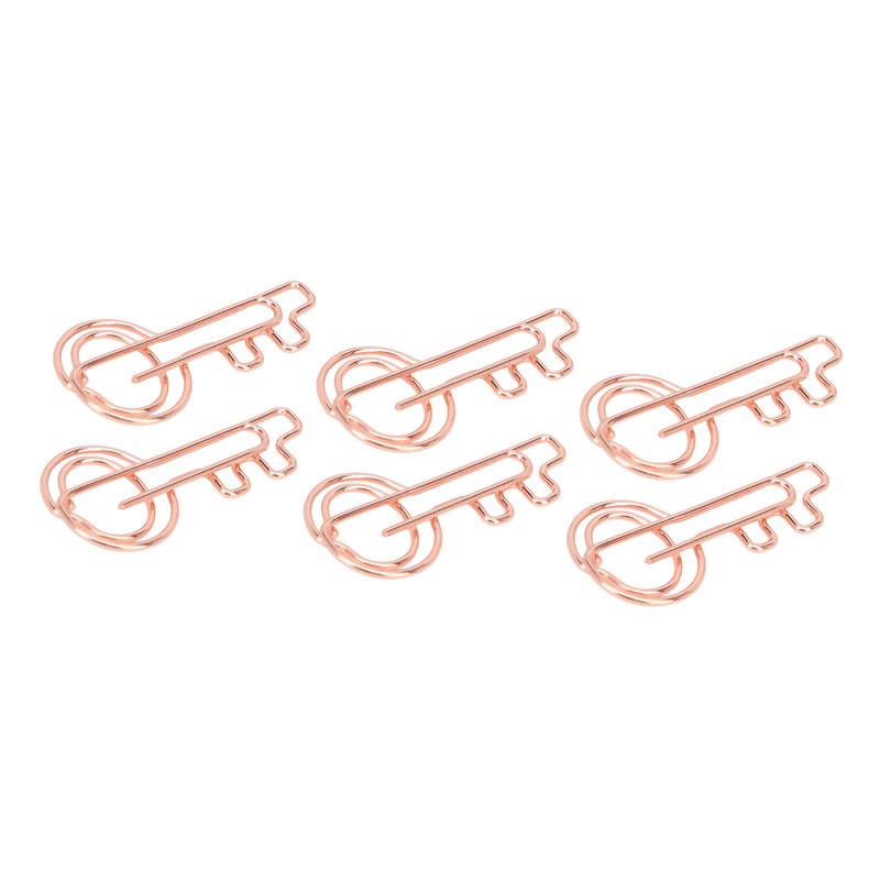 100Pcs Paper Clip Metal Rose Gold Color Urheen Design Paperclip