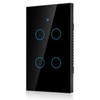WiFi Touch Screen Switch Single Circle for 4‑Way AC