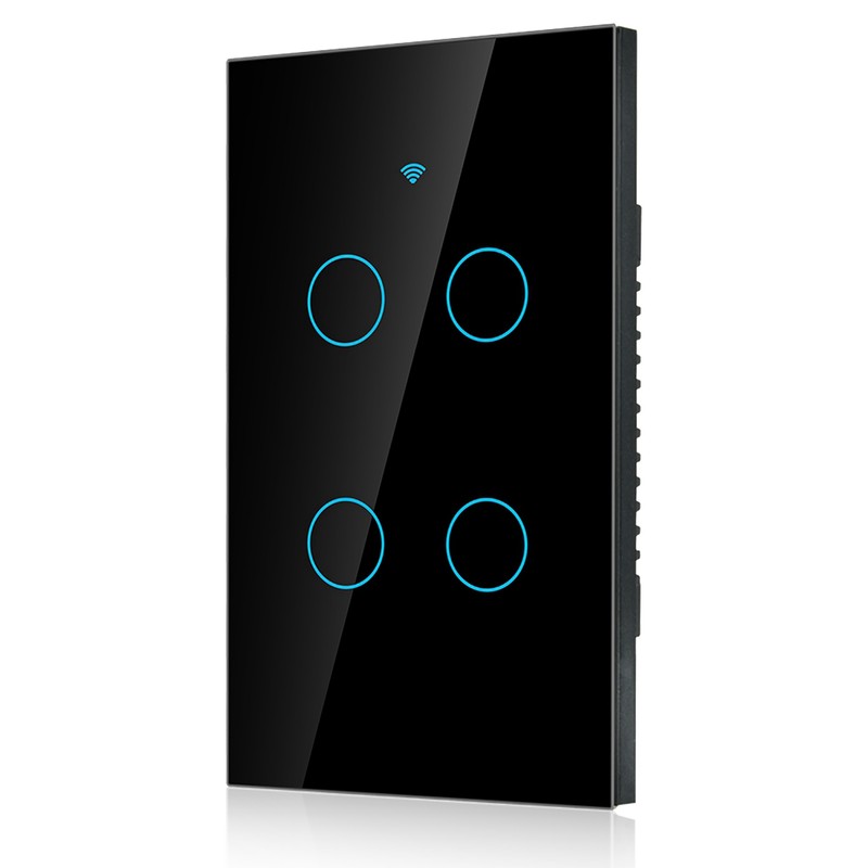 WiFi Touch Screen Switch Single Circle for 4‑Way AC