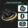 EASYEAH 3/8"(11mm) Black Snap-in Knockout Insulating Bushing Grommets, Plastic Cable