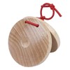 Sarini 4Pcs Wooden Castanets Finger Clackers Clappers Education Clappers Percussion