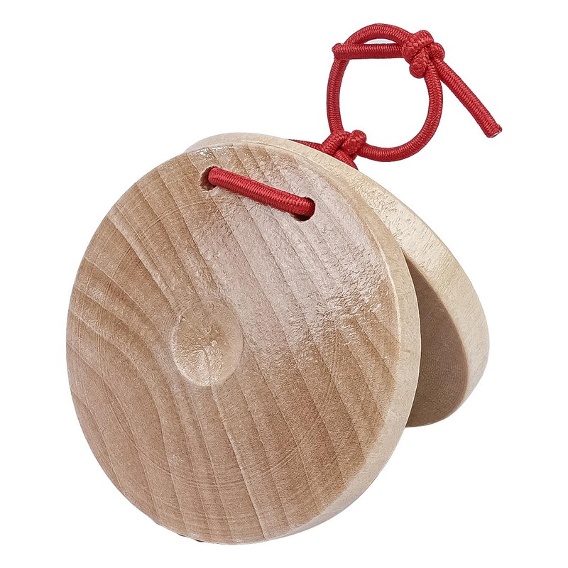 Sarini 4Pcs Wooden Castanets Finger Clackers Clappers Education Clappers Percussion