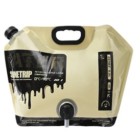 Azarxis Water Tank, Foldable, Large Capacity, 2.8 gal (8 L), Water Jug, Water Bag, Includes Cock, Easy to Pour, Freestanding, Odorless, Convenient to Carry, Camping, Mountain Climbing, BBQs, Outdoors, Disaster Prevention, Emergency Storage (Kaki)