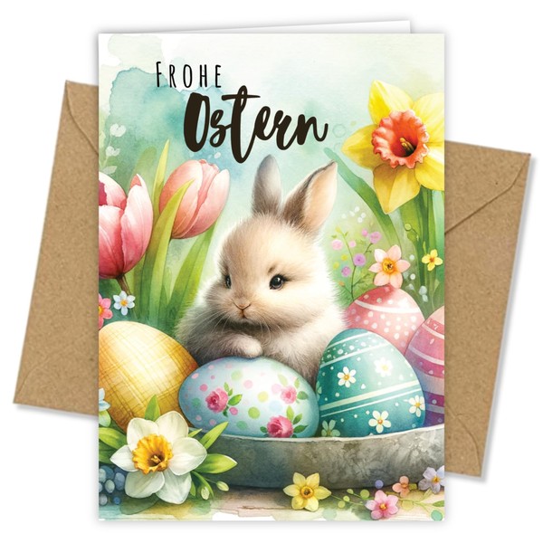 møij 12 x High Quality Easter Cards with Envelopes Made