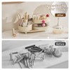 UFORU Makeup Organizer Countertop for Vanity with 360° Rotating Brush