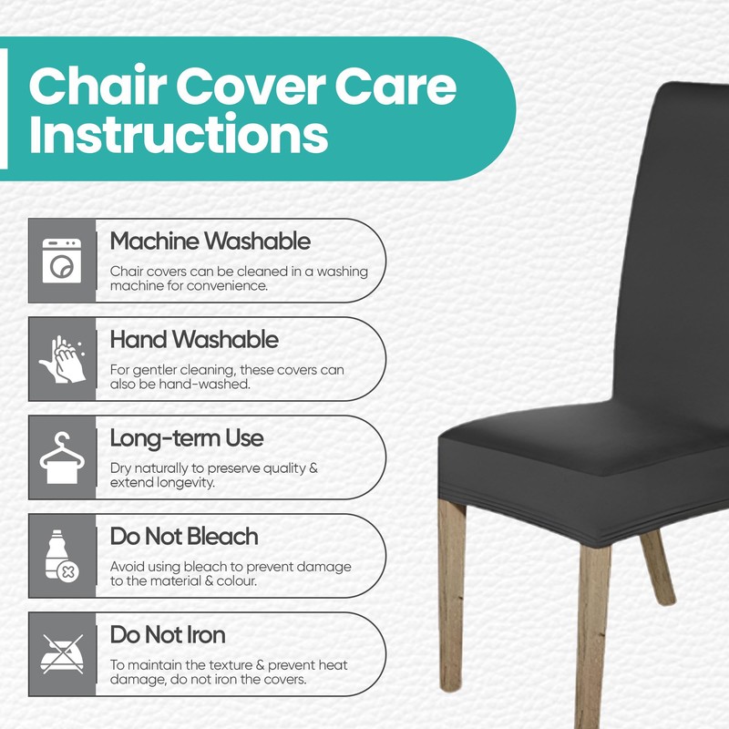 High-Back Chair Covers for Dining Room Chairs – Spandex Stretch,