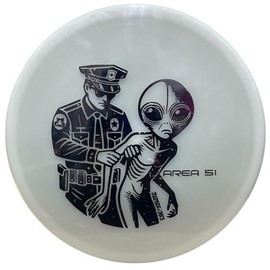 DOOMSDAY DISCS Area 51 | Stable Disc Golf Putter and Approach Disc | Premium Glow in The Dark Plastic