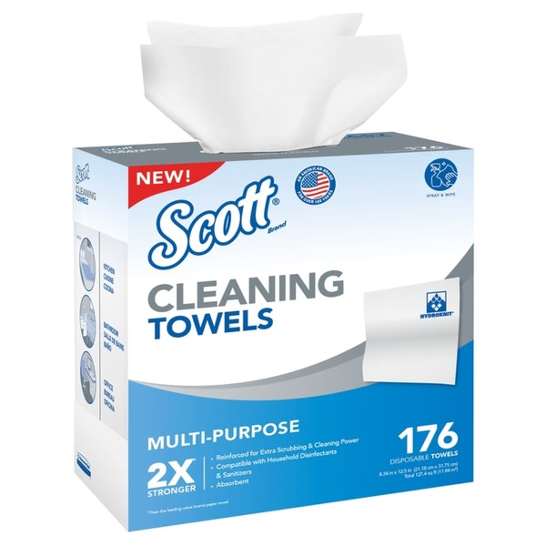SCOTT Paper Cleaning Towels 176 Count - Case of: 1;