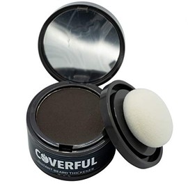 Engrosador Rellenador de Barba Maquillaje Temporal Instantaneo Cubre Canas Cafe Oscuro