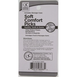 Quality Choice Soft Comfort Picks Teeth & Gums with case 40 Count Each (2)