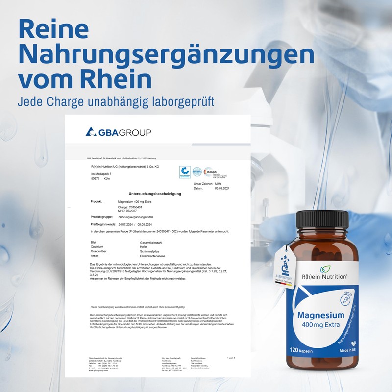 Magnesium 400 mg - Magnesium Capsules High Dose - 120