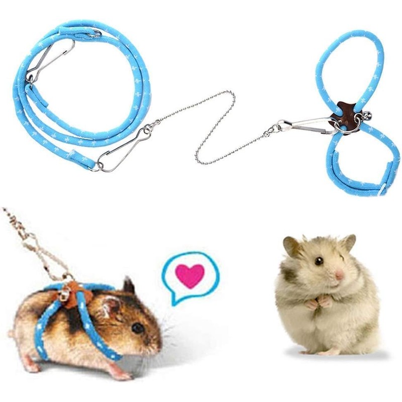 Gammaeon Small Hamster Harness Rope, Pet Hamster Rat Mouse Ferret