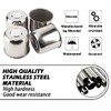 Rheedal 4Pcs 4.88inch Stainless Trailer Wheel Center Caps Push Through