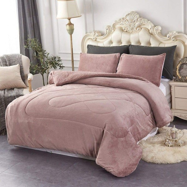 HNU 3 Piece Casual Style Soft Mink Velvet Plush Fleece