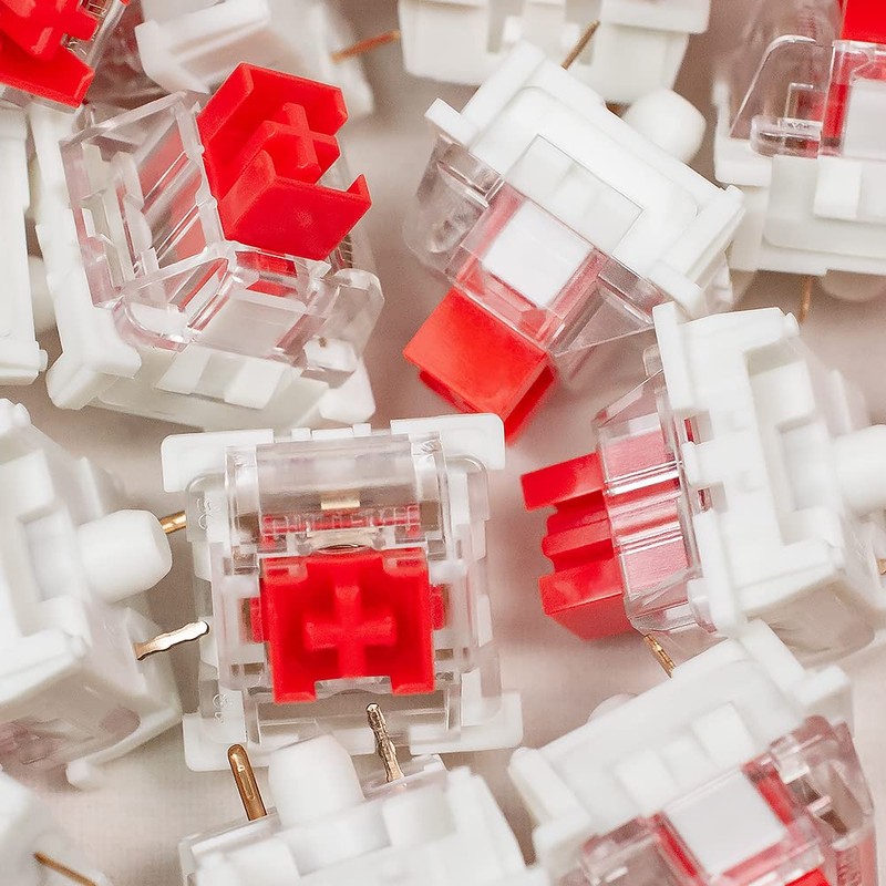 Outemu Red Switches, 30-Pack, 3-Pin Linear Dustproof RGB Key Switches,