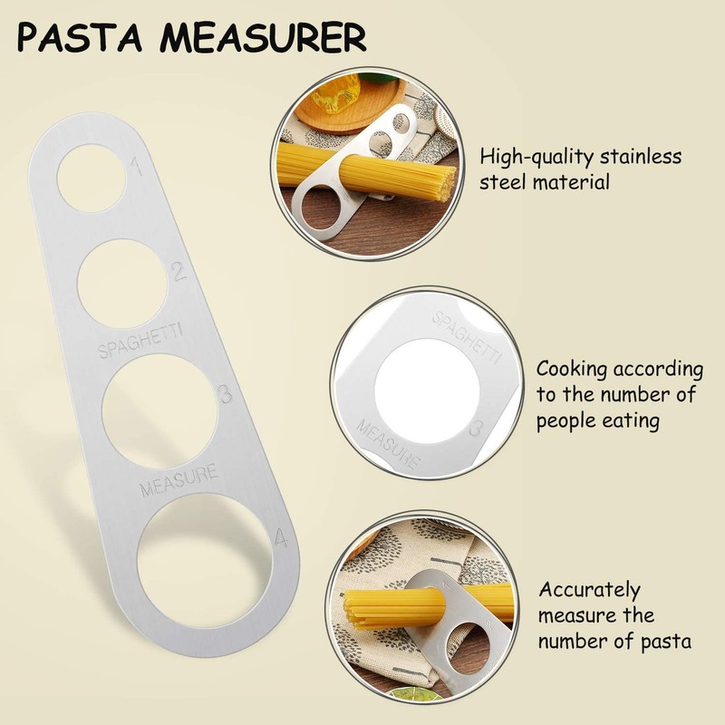 HZIYOU 3Pcs Spaghetti Spoon and Pasta Tongs Stainless Steel Comb