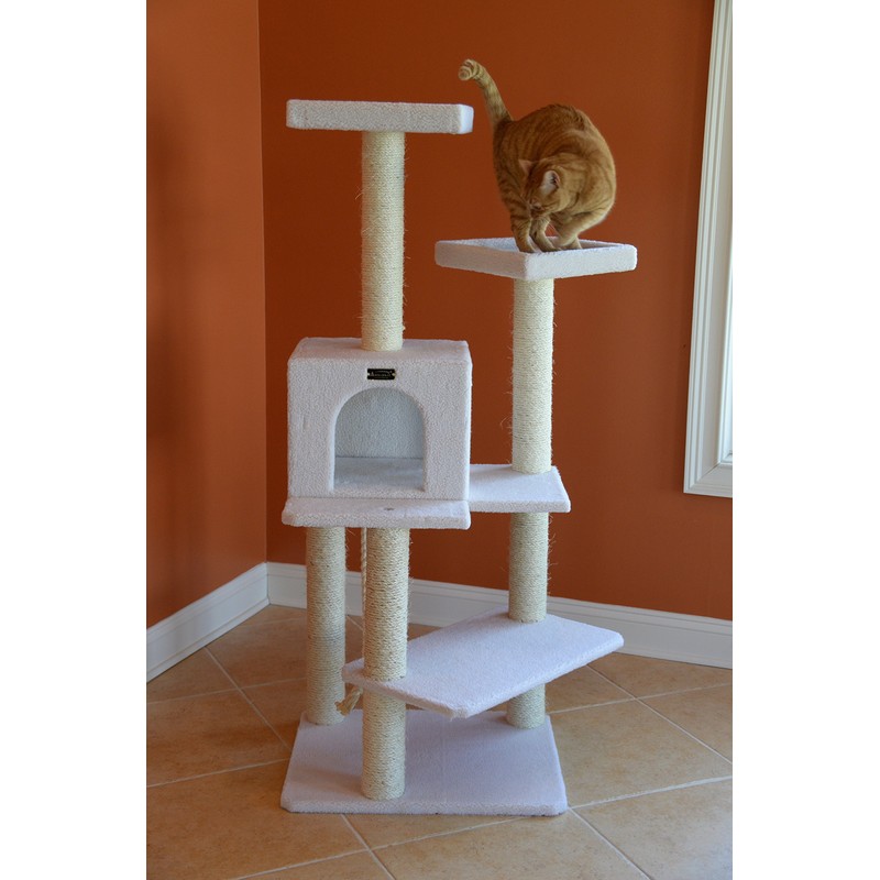 Armarkat B5701 57-Inch Cat Tree, Ivory