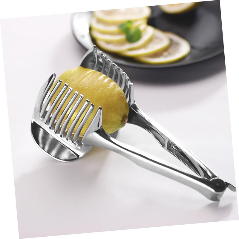 WOONEKY Versatile Lemon Slicer Fruit and Vegetable Slicer Handheld Clamp