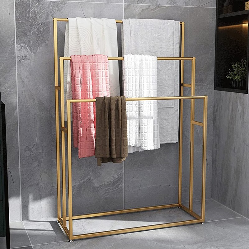 NEICELLE 3 Tier Standing Towel Rack - Extra Wide Large