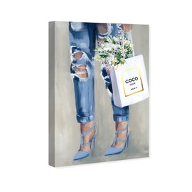 The Oliver Gal Artist Co. Fashion and Glam Wall Art Canvas Prints 'Denim Dream' Outfits