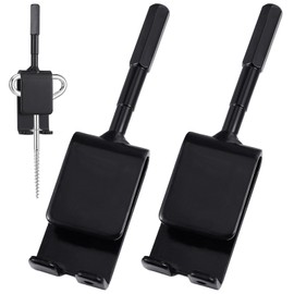 Leriton 2 Pcs Ice Anchor Drill Install Adapter Ice Anchor Tool Stake Drill Adapter Ground Auger Adapter Shaft for Setting up Shanty Winter Fishing Shelter Tent Insert Sewing Accessories(Black)