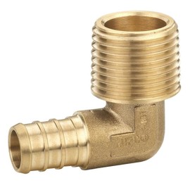 1/2 x 3/4 PEX Male Threaded NPT Elbow 90 Fitting 1 Pack