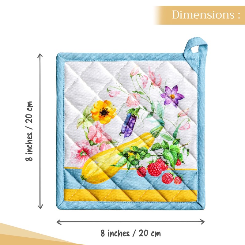 Maison d' Hermine Spring/Summer Set with Oven Gloves and Pot