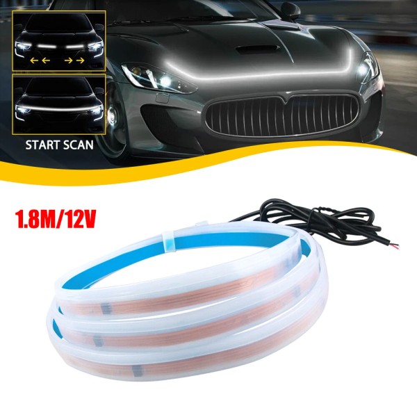 AUXITOed 180cm Car LED DRL Hood Engine Cover Strip Light