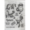 Stampers Anonymous Nameste Cats Clear Cling Stamps