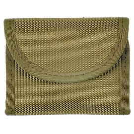 TAFTACFR Double Glove Pouch Police Firefighter EMS EMT Paramedic Medical Disposable Gloves Holder for 2 and 2.25" Duty Belt (Khaki Nylon)