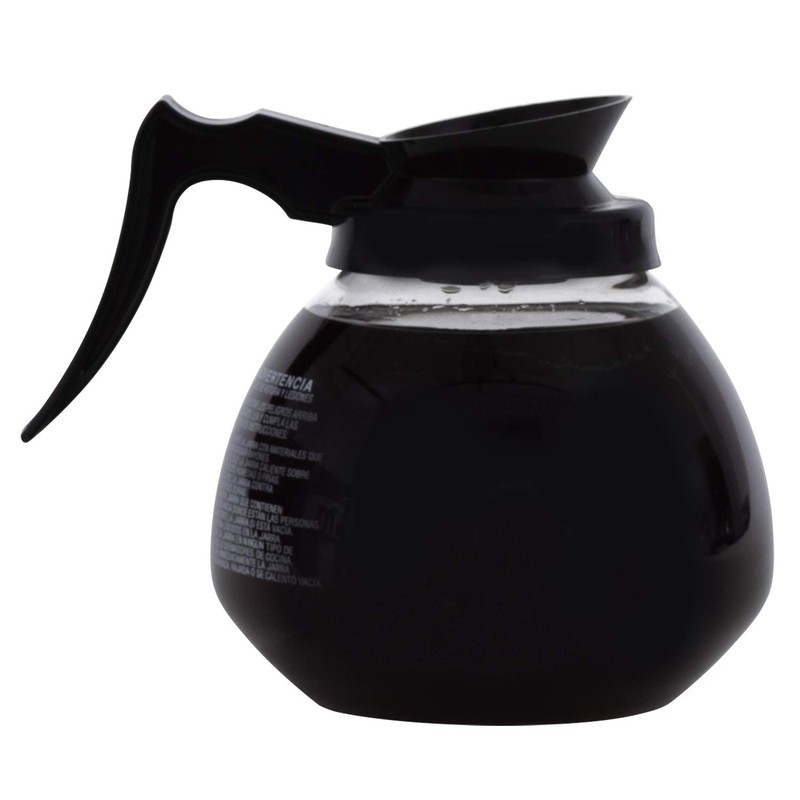 BUNN Glass Commercial 12-Cup Coffee Decanter, Black, 42400.0106