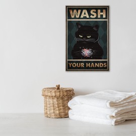 Wash Your Hands Sign Funny Gift Idea for Toilet and Bathrooms 20 x 30 cm Forex in 3 mm Thickness
