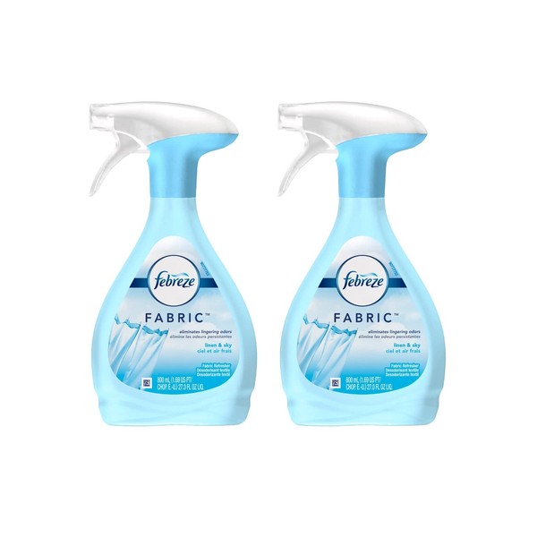 Febreze Fabric Refresher, Odor Eliminator, Linen and Sky, 27 Fl oz (Pack of 2)