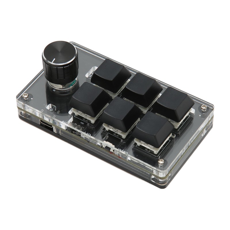 6 Key Mini Keypad with Knob Blue Switch Wired USB