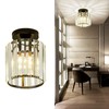 Vinilky Modern Crystal Chandelier Ceiling Light, Flush Lighting Fixture Ceiling