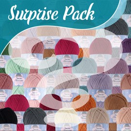 JubileeYarn Snow Blossom Yarn - DK Weight Wool Yarn - 4 Skein Variety Package