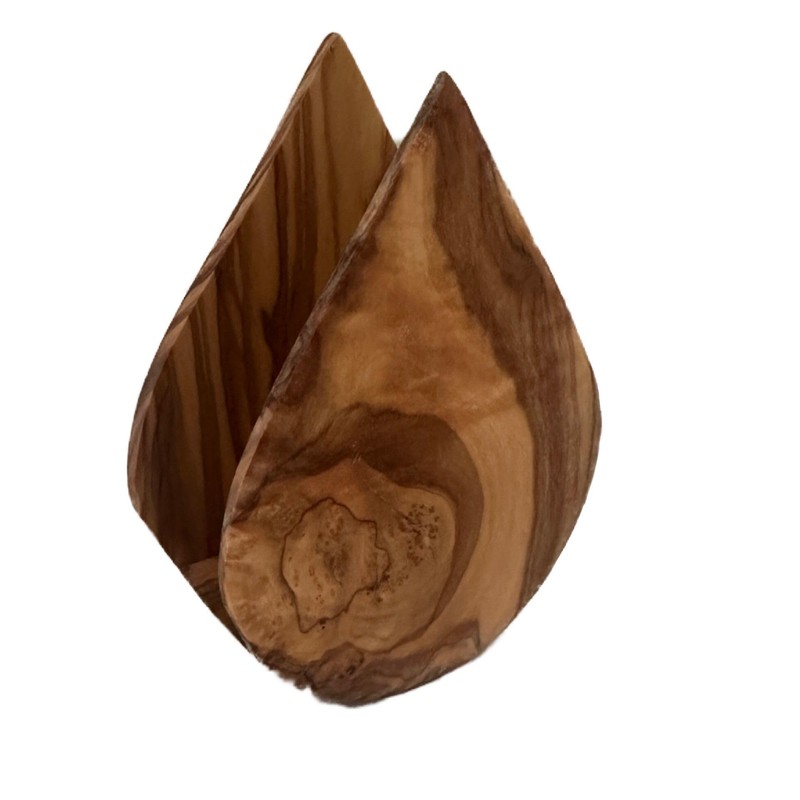 Olive Wood Napkin Holder. Beautiful, Unique, Decorative, Made of Mediterranean