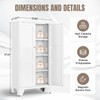 Yizosh Metal Storage Cabinet with Doors and 3 Adjustable Shelves