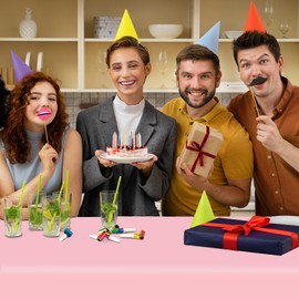 sunepany 4 Pack Light Pink Tablecloth Plastic 54 x 108 Inch Baby Pink Disposable Tablecloth Rectangle for Baby Shower Camping Wedding Birthday Decorations Picnic Table Cover for 6 to 8 Foot Tables