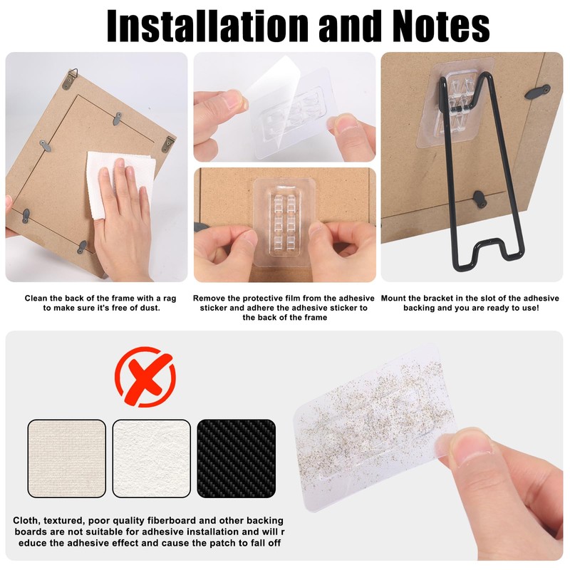 Nirxxiy 6 Pcs Picture Frame bracket, Picture Frame Easel bracket,