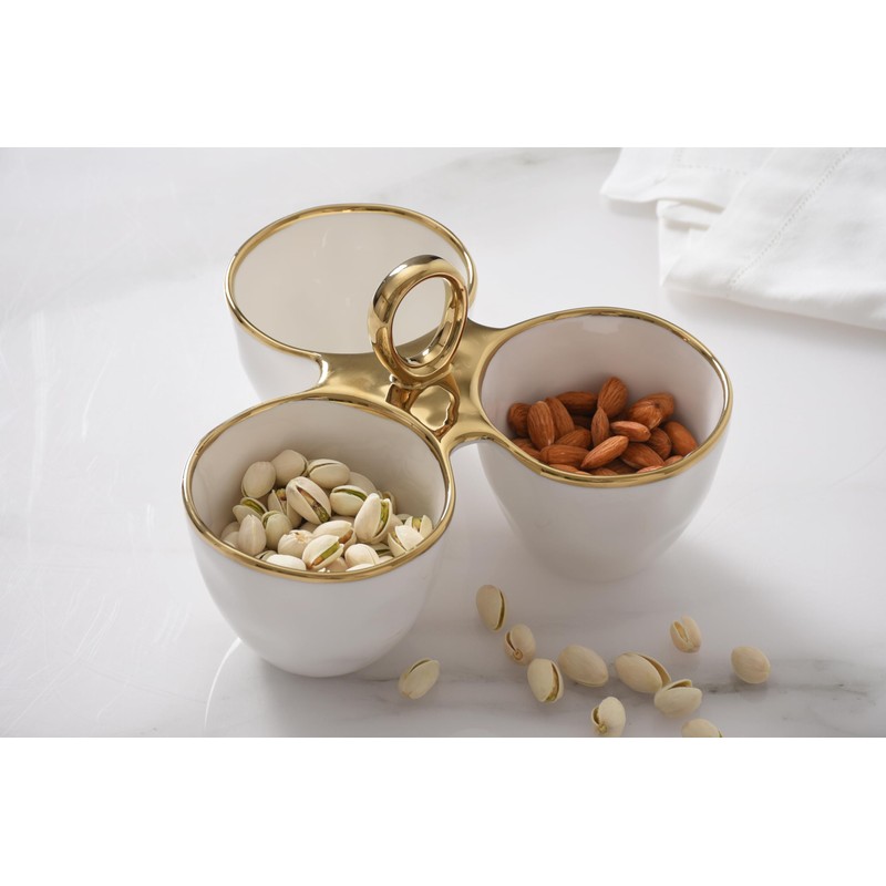 Pampa Bay 3 Part Server, Golden Handles, Serverware, Kitchen, Gift