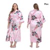 Super Shopping-zone Women's Floral Long Silk Kimono Robes Satin Dressing