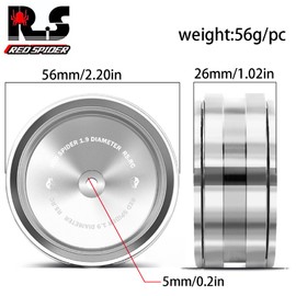 1.9 Beadlock wheels aluminium，1.9 wheels（4pcs）for Axial SCX10 UTB10 TRX4 TRX6 Redcat Gen7 Gen8 VS4-10 Wheel hub Upgrade. (Silver with printed text)