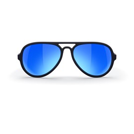 REKS Polarized Aviator Sunglasses - Unbreakable frame (Blue Mirror)