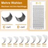 B&Q Ready-to-Use Fan Eyelashes, 12D-C-0.05-9-15 Mix, Pointed Base, Eyelash Extensions,