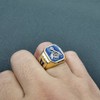 Blue Masonic Freemason Ring, Blue Lodge Masonic Ring for Men,