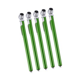REPAIROCK 5pcs 10-100PSI Dual Head Stainless Steel Truck Pen Tyre Tire Air Pressure Gauge Grip Air Gauge for Bike ATV Car SUV Large Vehicle Tester Green Auto Replacement Parts