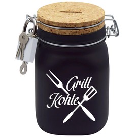 Money Box Grill Charcoal Design2 Money Gift Idea Black L